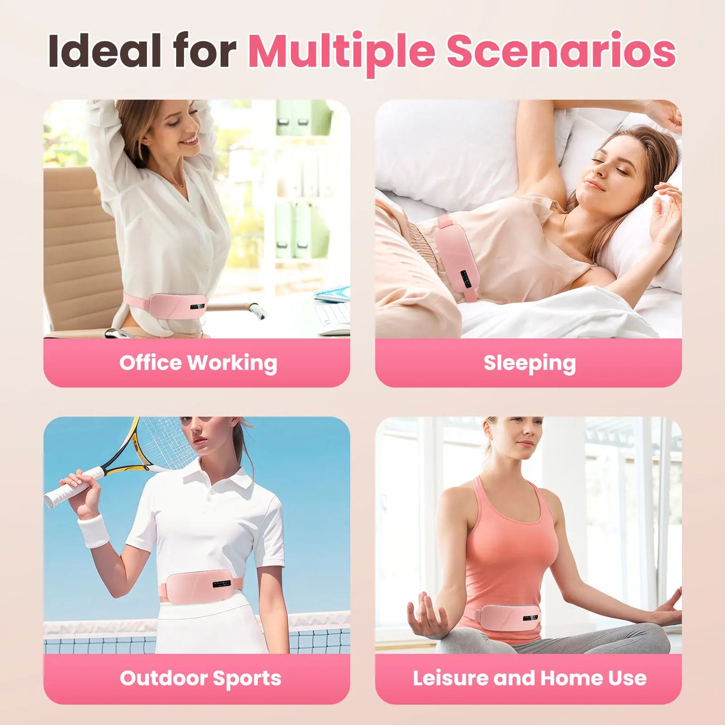 CycleComfort Wearable Heating Pad — Wireless Period Pain Relief Belt