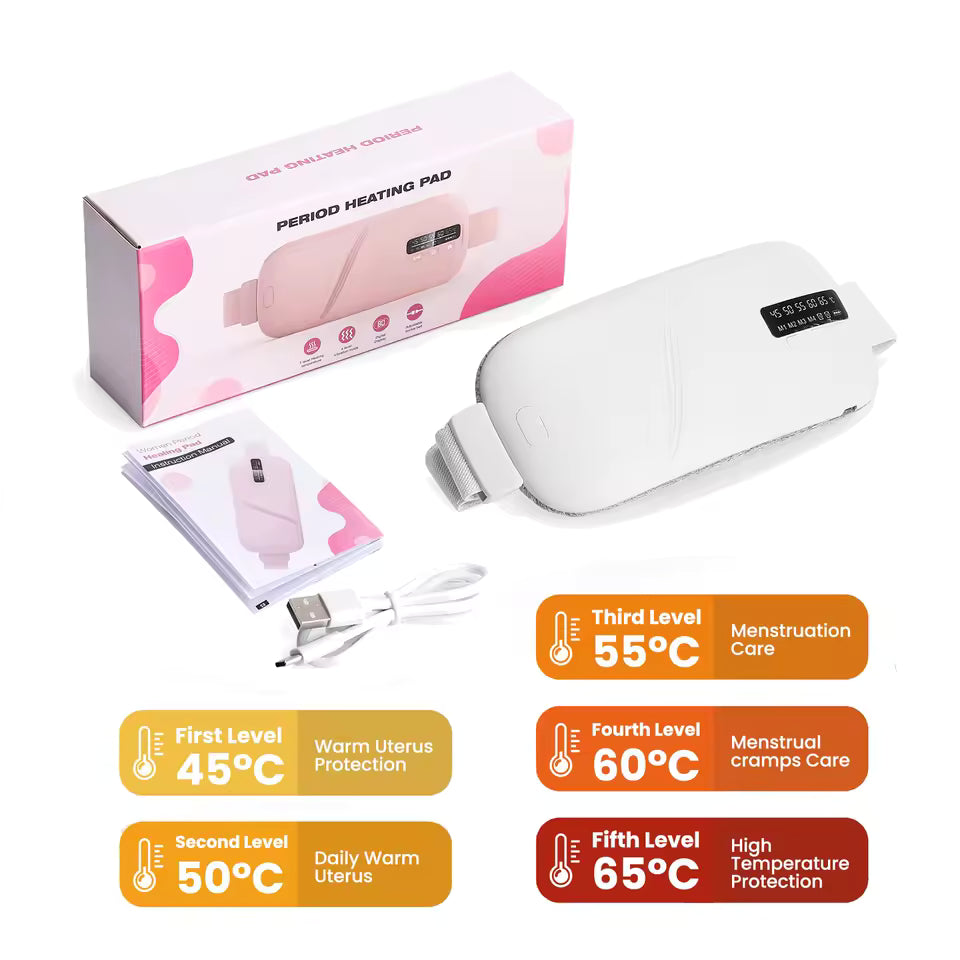 CycleComfort Wearable Heating Pad — Wireless Period Pain Relief Belt